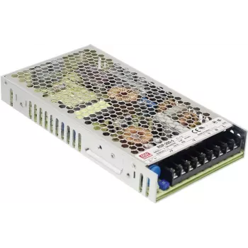 Fonte de alimentação MEAN WELL RSP-200-48 201,6W 48V caixa 1U low-profile com PFC ativo e refrigeração por ventoinha
