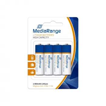 MEDIARANGE MRBAT154 Pilha de lítio AA 1,5V pack de 4