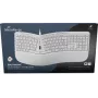 Teclado ergonómico com fio MediaRange MROS272, design dividido, 124 teclas, roda de deslocamento integrada, branco