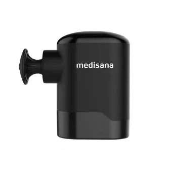 Medisana MG 120 Pistola de massagem de bolso Massageador de percussão com 4 acessórios, recarregável por USB-C, 4 níveis de intensidade, tamanho compacto de viagem