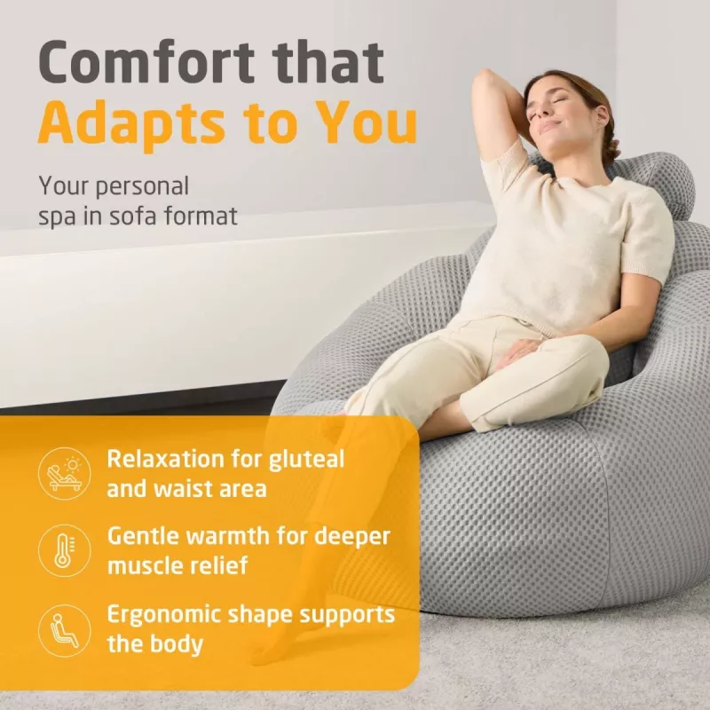 Sofá com bolhas Medisana RS100 com massagem, cinzento
