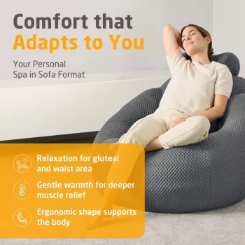 Sofá com bolhas Medisana RS150 com massagem cinzento-escuro