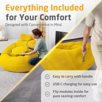 Medisana RS200 Bubble Sofa com massagem amarelo