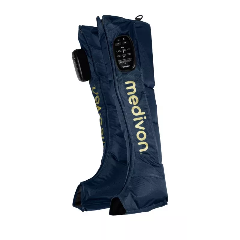 Medivon Compression Massager Aeria - Massajador de Pernas e Pés por Compressão de Ar com Calor, 3 Modos, 3 Intensidades, Comando Remoto sem Fios