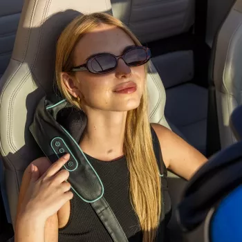 Medivon Volt Colar de Massagem - Aparelho de Massagem Shiatsu para Pescoço e Ombros com Calor, 8 Nós, 3 Intensidades