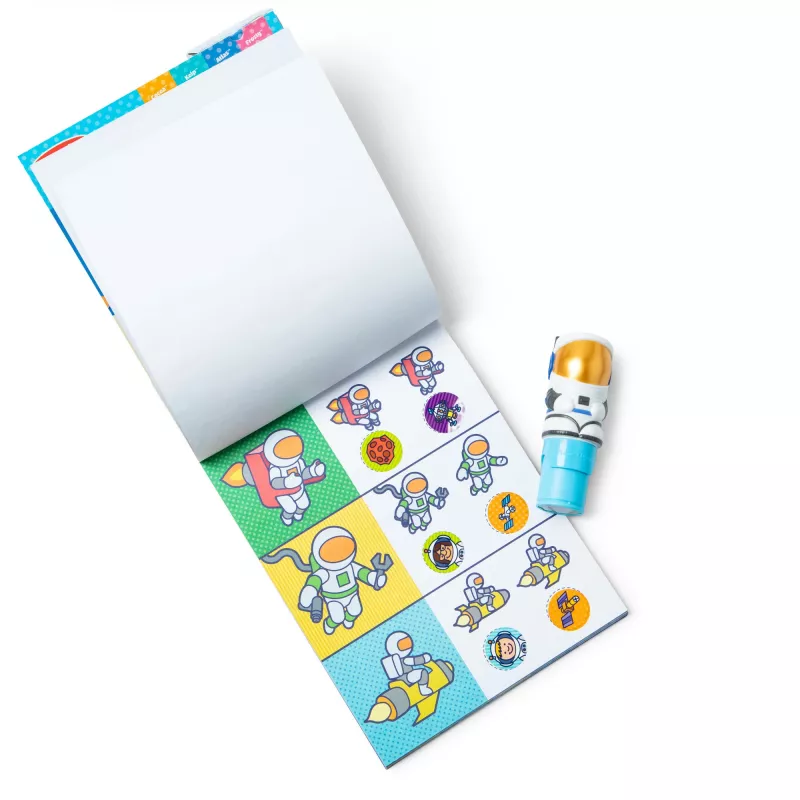 Melissa & Doug Sticker WOW! Astronauta – carimbo de autocolantes e bloco