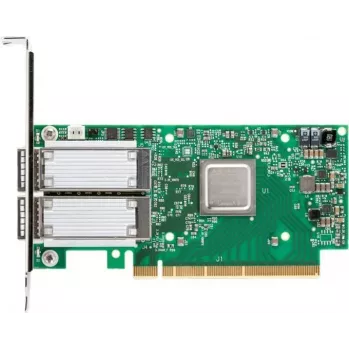 Mellanox NVIDIA ConnectX-5 EN MCX516A-CDAT Adaptador de rede - 100GbE Dual-Port QSFP28 PCIe 4.0 x16 Full-Height Bracket Preto