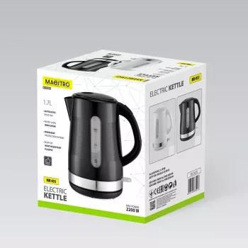 MEO MAESTRO Chaleira elétrica 1,7 L 2200 W preta MR-035-BLACK