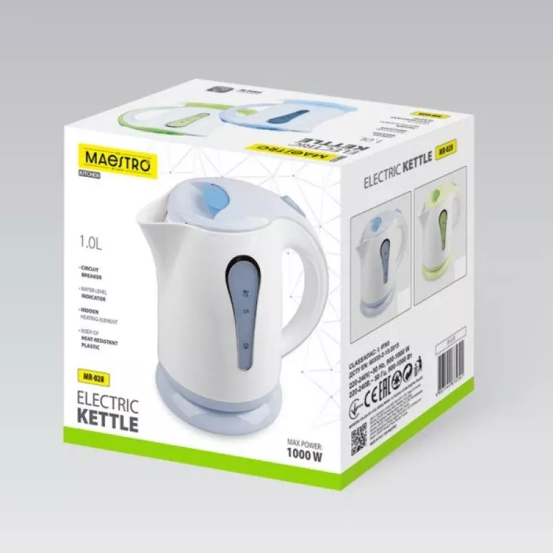 Chaleira elétrica MEO MAESTRO 1,7 l 2200 W azul MR-031-BLUE