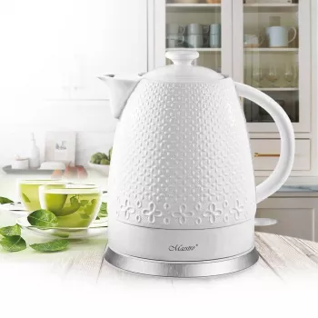 Chaleira elétrica de cerâmica MEO MR-073 MAESTRO 1,5 l 1500 W branca