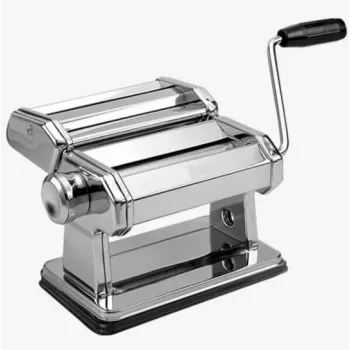 Máquina de massa manual MEO MR-1679 MAESTRO - aço cromado, 9 regulações de espessura, 3 tipos de massa, fixação de mesa