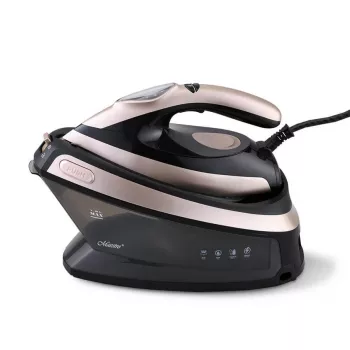 Central de engomar a vapor MEO MR-320C Maestro 2400W com base cerâmica, pressão 3,5 bar, golpe de vapor 120 g/min, depósito 1,2 l