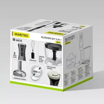 Conjunto de varinha mágica MEO MR-566 MAESTRO 500W com picadora, batedor e copo medidor