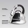 MEO Stovetop Kettle 2.8L MR-1328 MAESTRO Chaleira para fogão em aço inoxidável com apito e cabo de baquelite resistente ao calor, adequada para indução e todos os tipos de fogão, prateado
