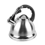 MEO Stovetop Kettle 2.8L MR-1328 MAESTRO Chaleira para fogão em aço inoxidável com apito e cabo de baquelite resistente ao calor, adequada para indução e todos os tipos de fogão, prateado