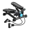 MERACH MR-2354B2 Mini stepper com faixas de resistência, cilindros hidráulicos, ecrã LCD, preto