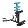 Máquina multifunções de agachamentos MERACH MR-2417B1 - sissy squat, sit-up, flexão, extensão de pernas, dobrável, preto/vermelho