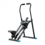 MERACH MR-2448B1 Mini stepper com faixas de resistência, monitor LCD, cilindros hidráulicos, preto/cinzento