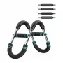 Treinador de peito inteligente MERACH MR-2500B1 com resistência hidráulica, Bluetooth 5.0, conectividade com app, preto/cinzento