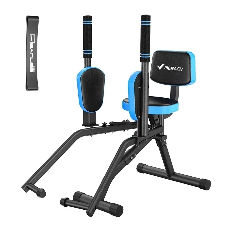 MERACH MR-2519BL1 máquina de abdução da anca com 2 bandas de resistência, máx. 150 kg