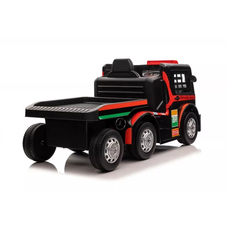 Mercedes Truck + Trailer XMX622B brinquedo a pilhas com luzes LED e LCD vermelho