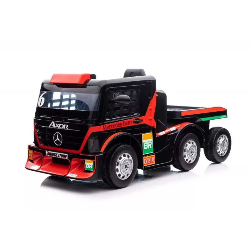 Mercedes Truck + Trailer XMX622B brinquedo a pilhas com luzes LED e LCD vermelho