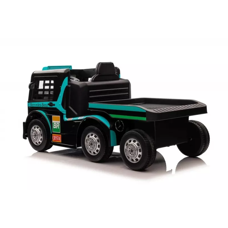 Camião elétrico infantil Mercedes XMX622B com reboque, LCD, azul