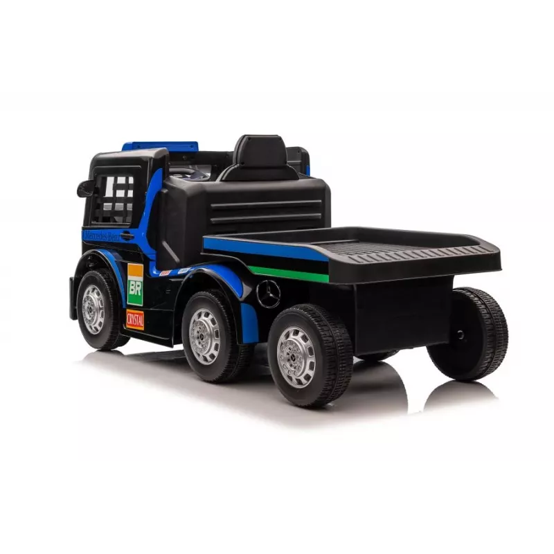 Mercedes Truck + Trailer XMX622B brinquedo a pilhas com LCD azul-marinho