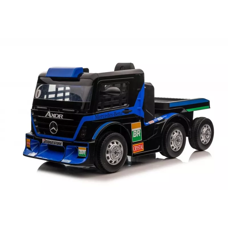 Mercedes Truck + Trailer XMX622B brinquedo a pilhas com LCD azul-marinho