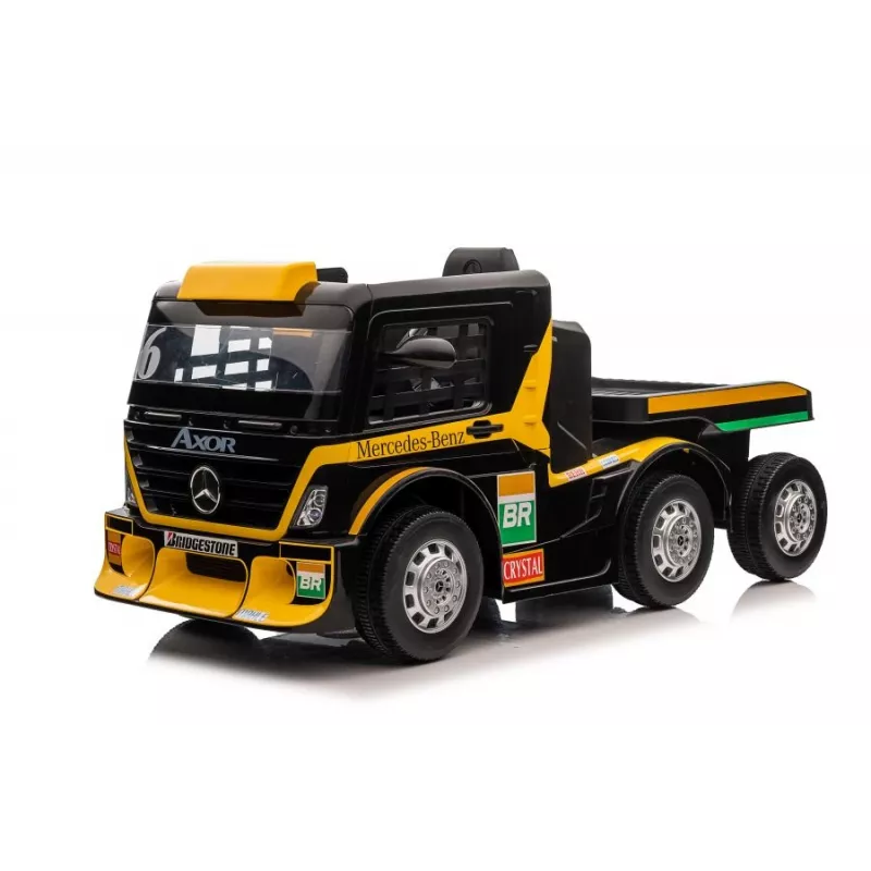 Mercedes Truck + Trailer XMX622B carro de brincar a pilhas com LCD amarelo