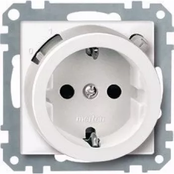 MERTEN 232819 Tomada Schuko com interruptor diferencial, 16 A, 230 V, Branco polar