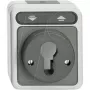 Merten AQUASTAR Mecanismo de botão/interruptor de estore para cilindro de fechadura, verde-claro MEG3717-8029