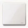 Merten System M Tecla de cobertura de interruptor, branco-polar brilhante com símbolo de luz 432019