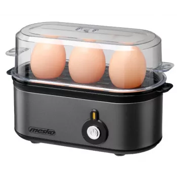 MESKO MS 4485gm Cozedor de ovos, 7 ovos, 450 W, cinzento-escuro