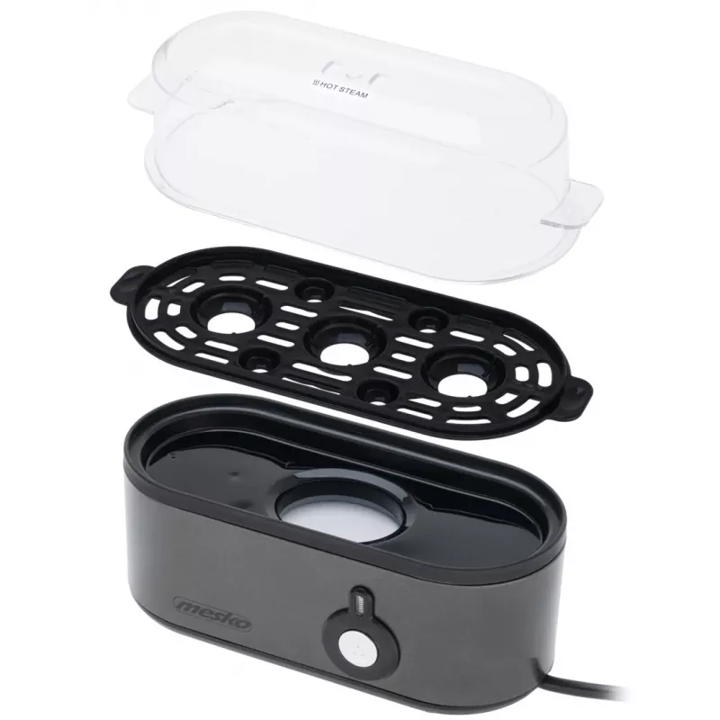 MESKO MS 4485gm Cozedor de ovos, 7 ovos, 450 W, cinzento-escuro
