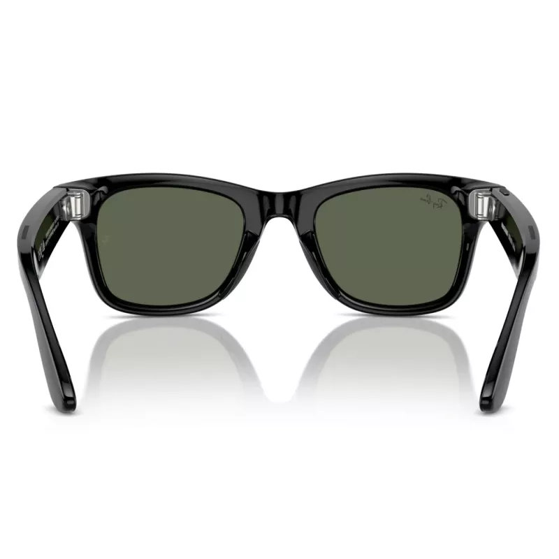 META Ray-Ban Wayfarer óculos inteligentes Glossy Black, lente G-15 Green