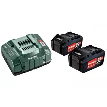 Metabo 18V LiHD 5.5Ah Bateria e carregador ASC 145 Air Cooled Conjunto (2 baterias)