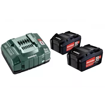 Metabo 18V LiHD 5.5Ah Bateria e carregador ASC 145 Air Cooled Conjunto (2 baterias)