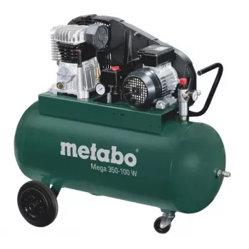 Compressor Metabo MEGA 350-100 W 230V 90L 10bar 250L/min compressor de correia lubrificado a óleo