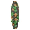Skateboard mini cruiser Meteor Cannabis verde-castanho-laranja 22 polegadas