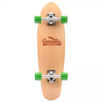 Skateboard mini cruiser Meteor Cannabis verde-castanho-laranja 22 polegadas