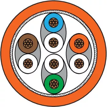 METZ CONNECT 1308453001-E Cabo de rede Cat6a SF/UTP 3 m Laranja