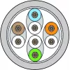 METZ CONNECT 130845D033-E Cabo de rede Cat6a S/FTP, 40 m, cinzento