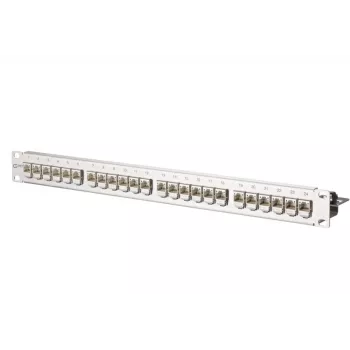METZ CONNECT C6Amodul Patch panel de 24 portas, 1U, aço inoxidável 130B11P1-E-90