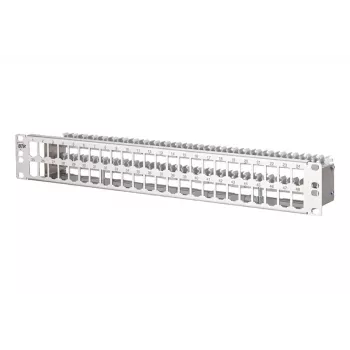 METZ CONNECT BTR E-DAT painel de patch módulo 48 portas 1,5U blindado Cat.6A preto 130924-00-E