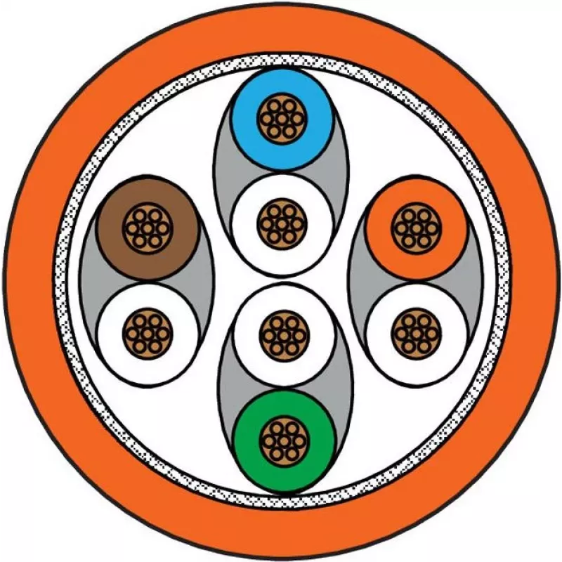 METZ CONNECT Cabo de rede Cat6a SF/UTP 1 m Laranja