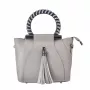 MIA TOMAZZI mala de ombro de mulher WB201297GREY (21x18x7 cm) cinzento pele genuína