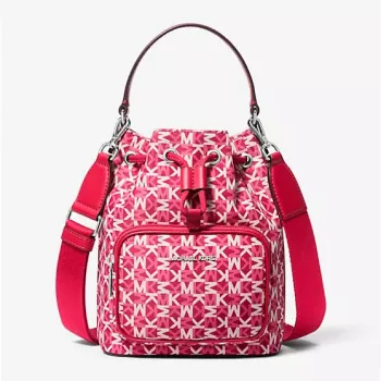 Bolsa crossbody pequena Michael Kor Jet Set Charm Small Camera Dark Berry Couro saffiano