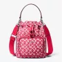 Bolsa crossbody pequena Michael Kor Jet Set Charm Small Camera Dark Berry Couro saffiano