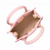Michael Kore Bolsa crossbody de mulher Ginny em couro saffiano, Powder Blush, 15x17x6 cm